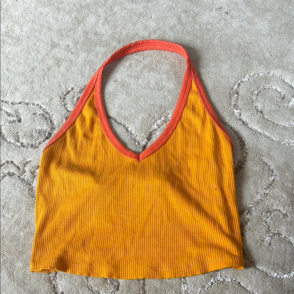 Orange and Red Halter Top